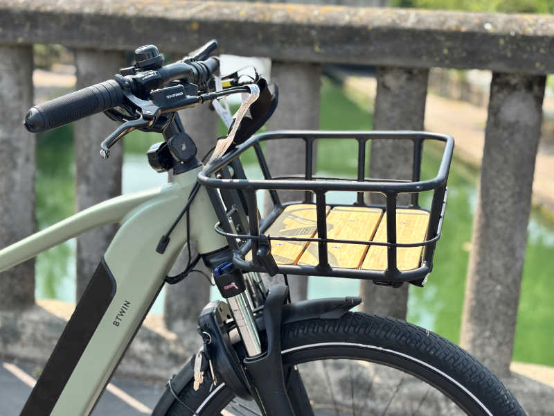 Panier avant vélo cargo r500e btwin Decathlon