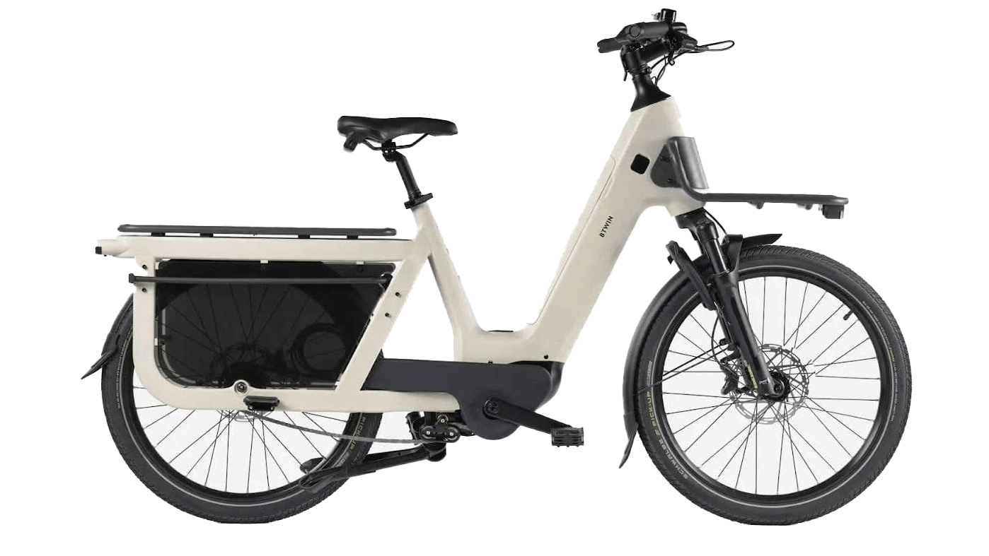 Btwin E Two 900 velo cargo compact electrique Decathlon